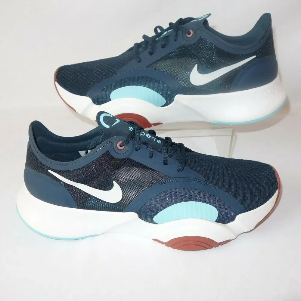 New Men's 10 Nike SuperRep Go Deep Ocean Blue Platinum White Shoes CJ0773-440